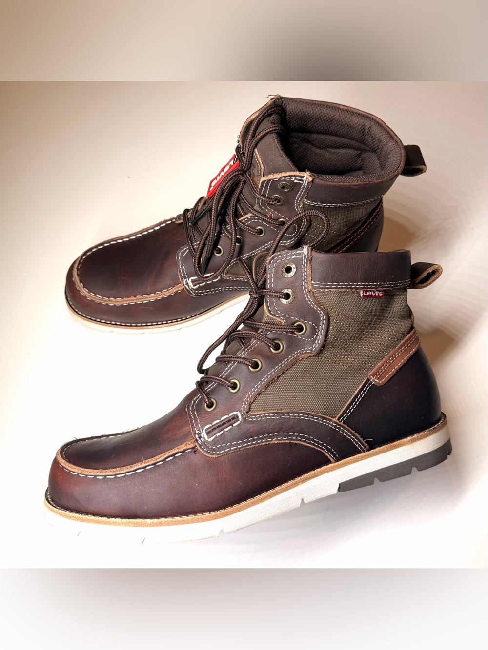 Levi’s Men’s Dawson brown Leather boots Size- 12